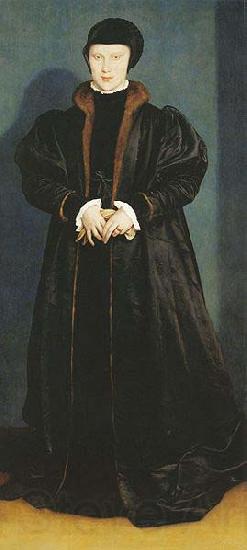 Hans holbein the younger Portrait of Christina of Denmark, Duchess of Milan, Norge oil painting art